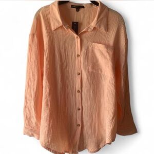 Adrienne Vittadini Light Orange Blouse